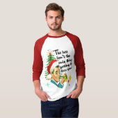 Funny Retro MCM Man sieht Weihnachten T-Shirt (Vorne ganz)