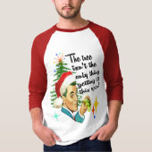 Funny Retro MCM Man sieht Weihnachten T-Shirt (Vorderseite)