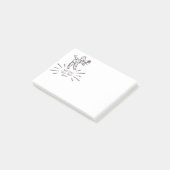 Funny Retro Megaphone Man sendet Ihre Botschaft Post-it Klebezettel (angewinkelt)