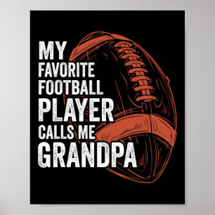 Funny Retro Mein Lieblingsfußballspieler nennt mic Poster