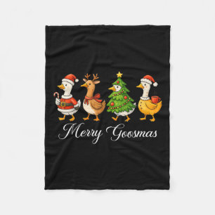 Funny Retro Merry Goosemas Christmas Albern Gans X Fleecedecke