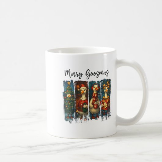 Funny Retro Merry Goosemas Christmas Albern Gans X Kaffeetasse (Rechts)