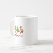 Funny Retro Merry Goosemas Christmas Albern Gans X Kaffeetasse (Vorderseite Links)