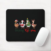 Funny Retro Merry Goosemas Christmas Albern Gans X Mousepad (Mit Mouse)