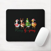 Funny Retro Merry Goosemas Christmas Albern Gans X Mousepad (Mit Mouse)
