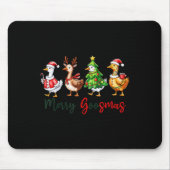 Funny Retro Merry Goosemas Christmas Albern Gans X Mousepad (Vorne)