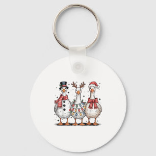 Funny Retro Merry Goosemas Christmas Albern Gans X Schlüsselanhänger