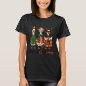Funny Retro Merry Goosemas Christmas Silly Goose X T-Shirt (Vorderseite)