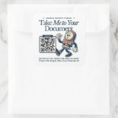 Funny Retro Mobile Notary Public Marketing Quadratischer Aufkleber (Tasche)