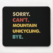 Funny Retro Mountain Sorry Kann nicht Mountain-Uni Mousepad (Vorne)