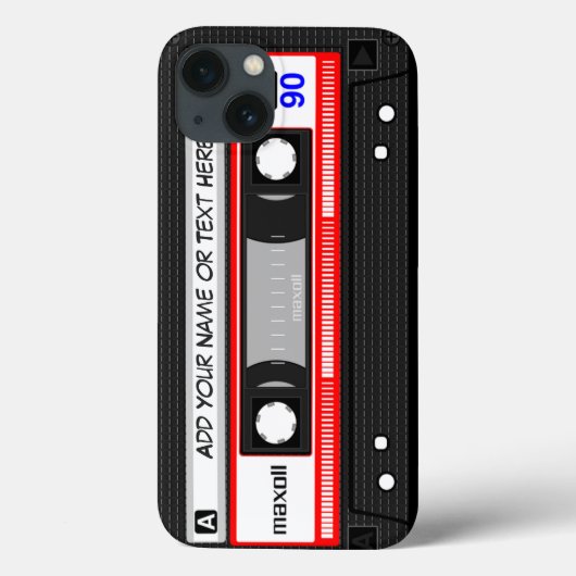Funny Retro Music Cassette Bandmuster Case-Mate iPhone Hülle (Rückseite)