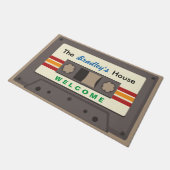 Funny Retro Music Cassette Mixtape Custom Zuhause Fußmatte (Schrägansicht)