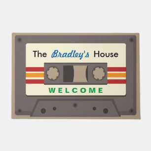 Funny Retro Music Cassette Mixtape Custom Zuhause Fußmatte