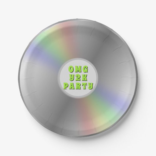 Funny Retro Music CD Disk Y2K Party Paper Teller (Vorderseite)