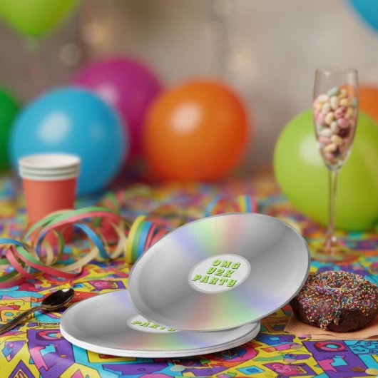 Funny Retro Music CD Disk Y2K Party Paper Teller