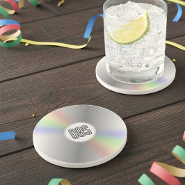 Funny Retro Music CD Monogram Y2K Untersetzer