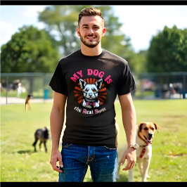 Funny Retro 'My Dog is the Real Boss' T-Shirt