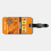 Funny Retro Nacho Gepäckanhänger (Rückseite horizontal)
