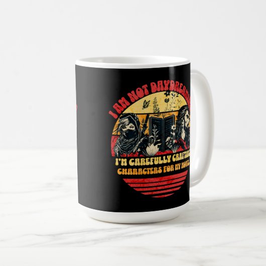 Funny Retro Nicht Daydreaming Autor Kaffeetasse (VorderseiteRechts)