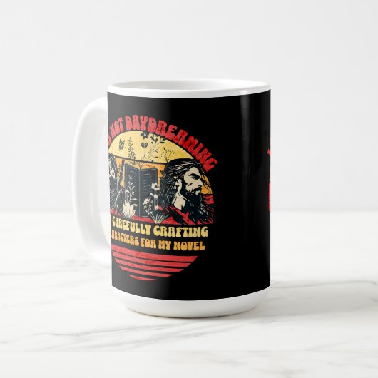 Funny Retro Nicht Daydreaming Autor Kaffeetasse (Vorderseite Links)