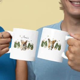 Funny Retro niedlich Corgi Welpenhund Mama Kaffeetasse