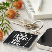 Funny Retro Not leidenden Vater Geburtstag Vater's Schlüsselanhänger (Vorderseite rechts)