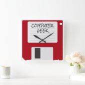 Funny Retro Office Clocks Quadratische Wanduhr (Zuhause)