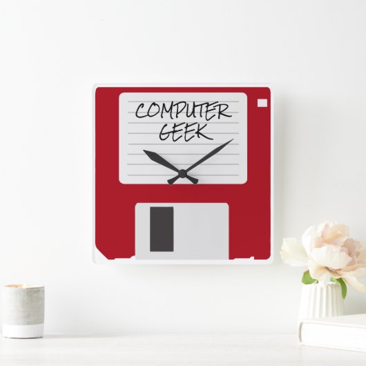Funny Retro Office Clocks Quadratische Wanduhr (Zuhause)