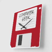 Funny Retro Office Clocks Quadratische Wanduhr (Winkel)