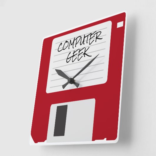 Funny Retro Office Clocks Quadratische Wanduhr (Winkel)