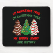 Funny Retro Oh Christmas Tree My Skinny Jeans Are Mousepad (Vorne)