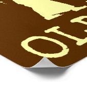 Funny Retro Old School Zombie Killer Hunter Poster (Ecke)