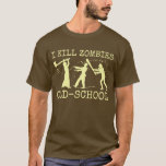 Funny Retro Old School Zombie Killer Hunter T-Shirt<br><div class="desc">Die Kinder von heute töten vielleicht Zombies mit Gewehren, Sprengstoffen oder futuristischen Lasern, aber wo liegt der Spaß daran? Okay, das macht hübsch Spaß, aber es ist nicht so aufregend, wie den alten Baseballschläger und die Axt auszuwerfen. Bei diesem Retro-Design geht es um das Töten / Jagen alter Zombie in...</div>