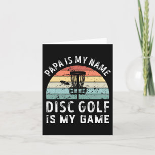 Funny Retro Papa Disk Golf ist mein Game Vatertag Karte