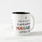 Funny Retro Phantastisch Manager Zweifarbige Tasse (VorderseiteRechts)
