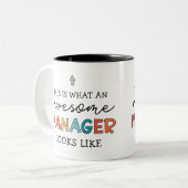 Funny Retro Phantastisch Manager Zweifarbige Tasse (Vorderseite Links)