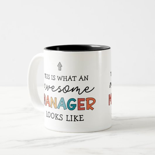 Funny Retro Phantastisch Manager Zweifarbige Tasse (Vorderseite Links)
