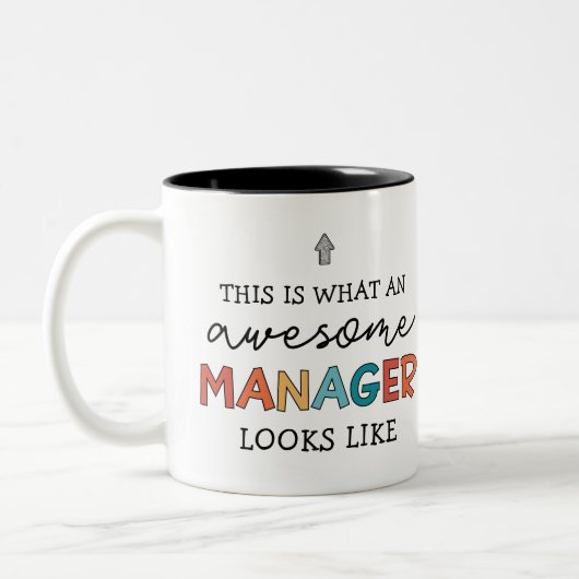 Funny Retro Phantastisch Manager Zweifarbige Tasse (Links)