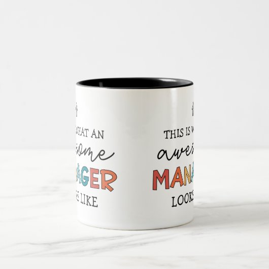 Funny Retro Phantastisch Manager Zweifarbige Tasse (Mittel)