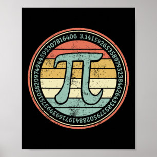 Funny Retro Pi Day Pi Math für Pi Tag 3.14 Mathema Poster