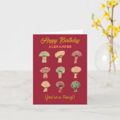 Funny Retro Pilz Pub Niedlich Fungi Geburtstag Karte (Gelbe Blume)