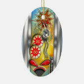 Funny Retro Pinball Maschine Personalisiert Keramikornament (Rechts)