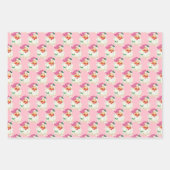 Funny Retro Pink Weihnachtsmann Weihnachten Weihna Geschenkpapier Set (Vorderseite 3)