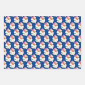 Funny Retro Pink Weihnachtsmann Weihnachten Weihna Geschenkpapier Set (Vorderseite 2)