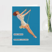 Funny Retro Pinup Karte (Vorderseite)