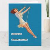 Funny Retro Pinup Karte (Vorderseite)