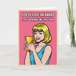 Funny Retro Pop Art Teacher Appreciation Card Karte