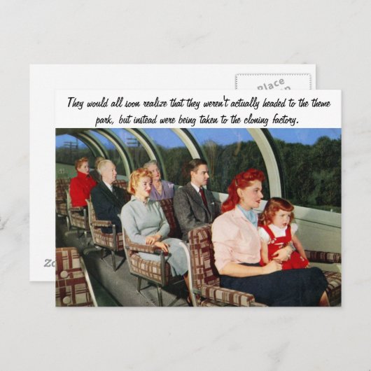 Funny Retro Postkarte (Vorne/Hinten)