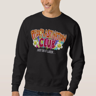 Funny Retro Procrastination Club Rainbow Sweatshirt