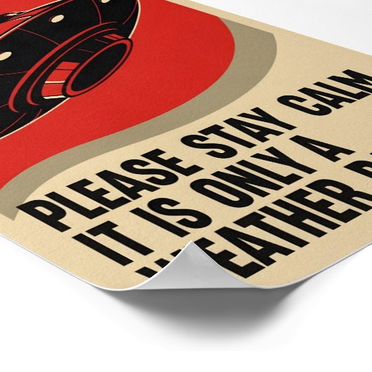 Funny Retro Propaganda UFO Poster (Ecke)
